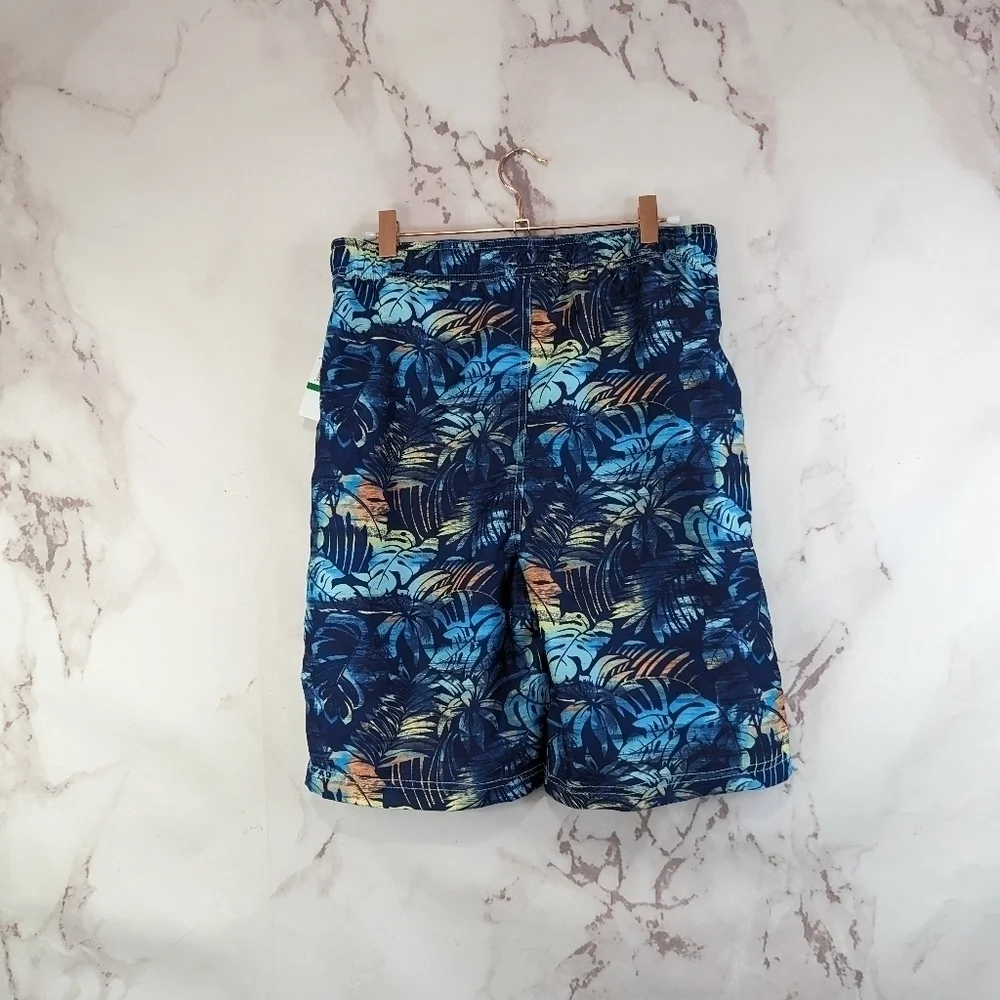 Tommy Bahama Swim Trunks Boys Large Mesh Board Shorts Tropical Leaf Hidden Shore